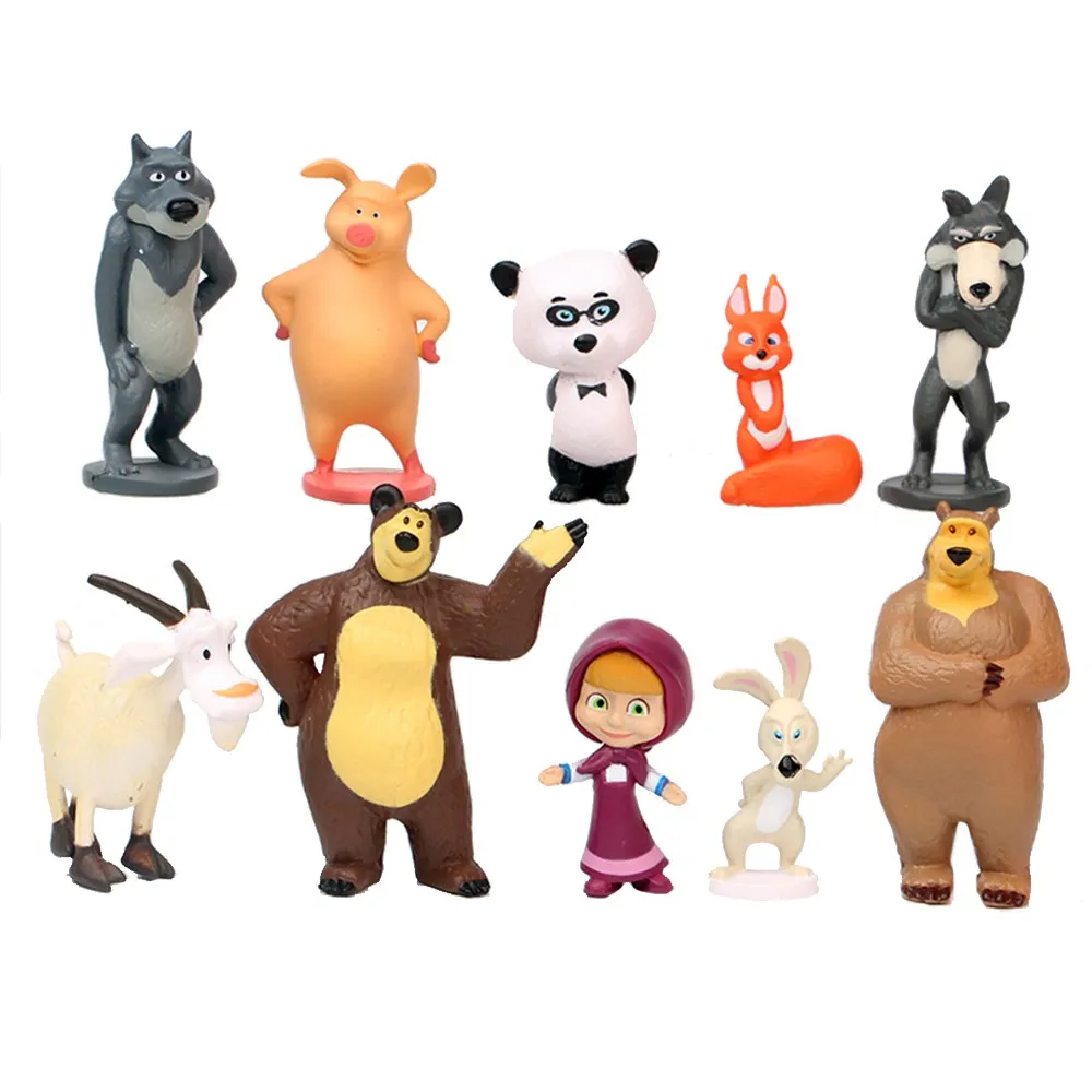 Stock】 10PCS Masha And The Bear Action Figure Sciuridae Goat Cartoon Cake Topper Kids Toy Doll Gi4bS | Lazada PH Stock】 10PCS Masha And The Bear Action Figure Sciuridae Goat Cartoon Cake Topper Kids Toy Doll Gi4bS | Lazada PH