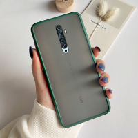 สำหรับ OPPO Reno 2 2F 2Z กรณีเคลือบกันกระแทกสีคมชัดปุ่มตีซิลิโคนแข็งใสฝาหลัง