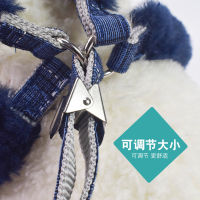 อุปกรณ์สำหรับสัตว์เลี้ยง Dog Harness And Leash Set Furry Cat Leash Warm Winter Harness Set For Chihuahua Adjustable Leash Accessories