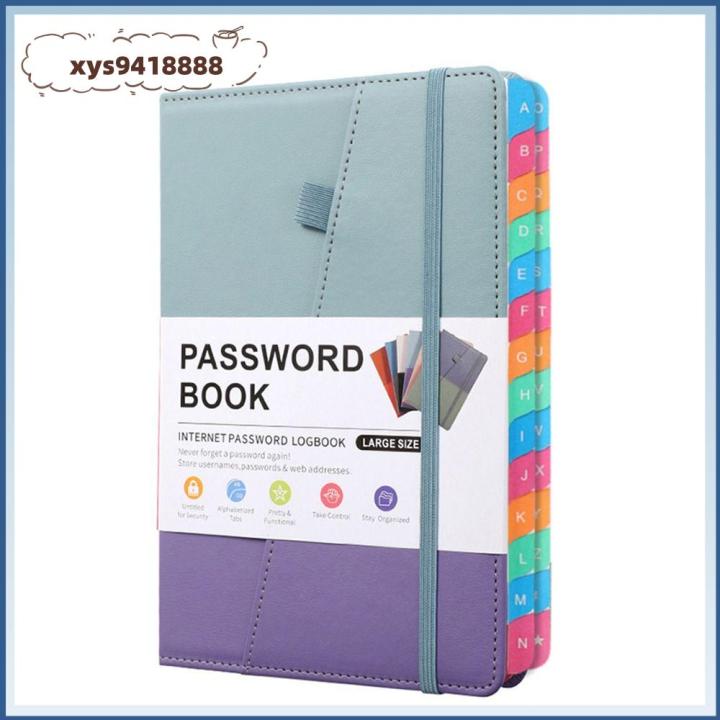 Large Size A5 Password Book with Alphabetical Tabs Internet