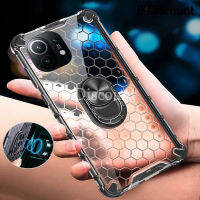 กระเป๋าใส่ของวงแหวนกันกระแทกสำหรับ Mi 11 Lite Mobile เคสโทรศัพท์ใสรูปรังผึ้งเคสโทรศัพท์สำหรับ Xiaomi 11Lite เคส