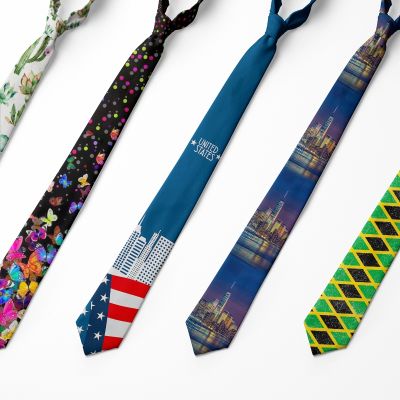 New Fashion Modern City Men Ties 3D Printed National Flag Ties For Men Casual 8 Cm Neck Ties Wedding Party Accessories Gravitas