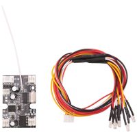 Receiver Circuit Board with 3MM White Red Yellow LED Light for D12 1/10 RC Drift Truck Car Spare Parts Accessories