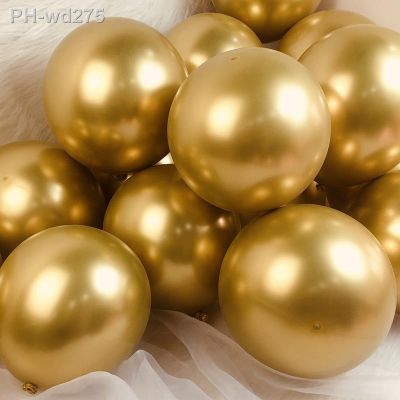 5-30pcs Metallic Gold Balloon Wedding Birthday Event Party Decoration Latex Balloons Metal Chrome Baloon Air Helium Ballon