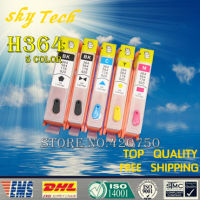 5PK ที่ว่างเปล่าเติมชุดสำหรับ HP364XL ชุดสำหรับ B8550 B8553 B8558 C6380 C6383 C5324 C5383 6000 6500. พร้อมชิปโค้ง