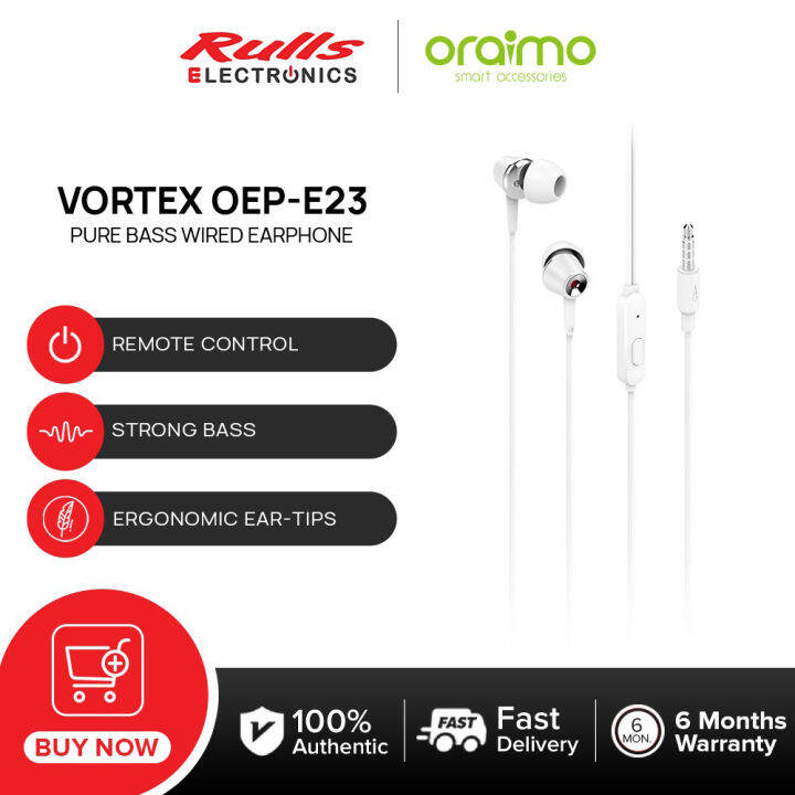 Oraimo Vortex Oep E Pure Bass Wired Earphone Lazada Ph