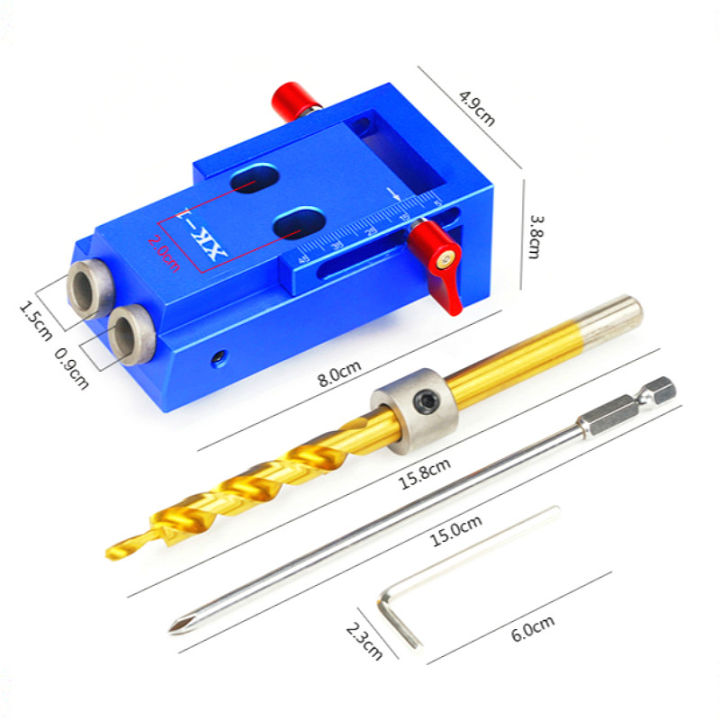 upgraded-mini-style-pocket-hole-jig-kit-system-for-wood-working-amp-joinery-and-step-drill-bit-amp-accessories-wood-work-tool