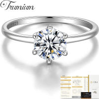 Trumium 0.51 Ct D สี Moissanite แหวนเพชร Moissanite แหวน S925เงินหมั้นงานแต่งงานเครื่องประดับ Fine