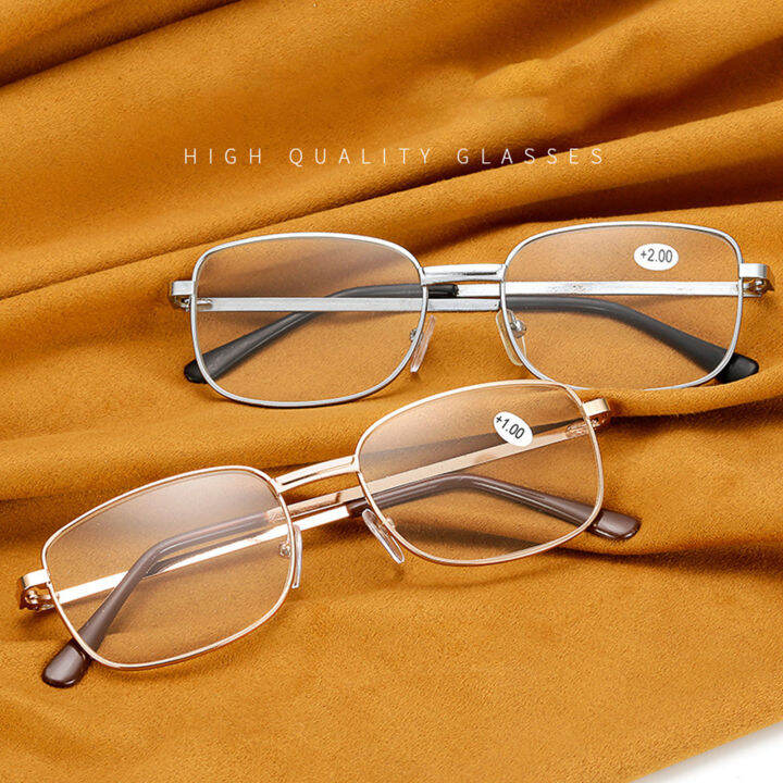 lwty Elderly Fashion Reading Glasses Standard Fit Metal Spring Hinge