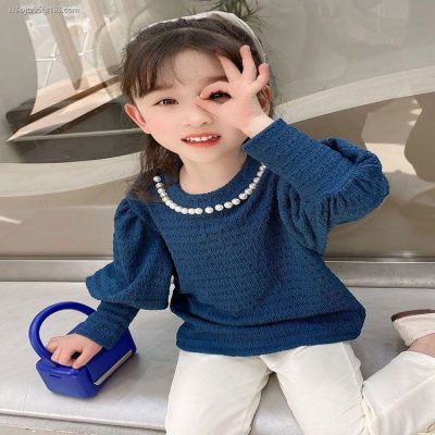 Girls render unlined upper garment of children new fund 2023 autumn outfit fashionable pearl long-sleeved to the spring and period girl take a coat