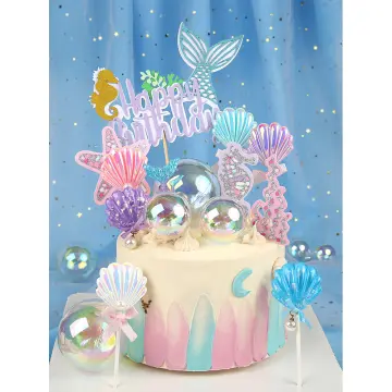 Shell Cake Bunting Topper/ Shell Cake Topper/ Oneder the Sea Cake Topper/  Mermaid Birthday 