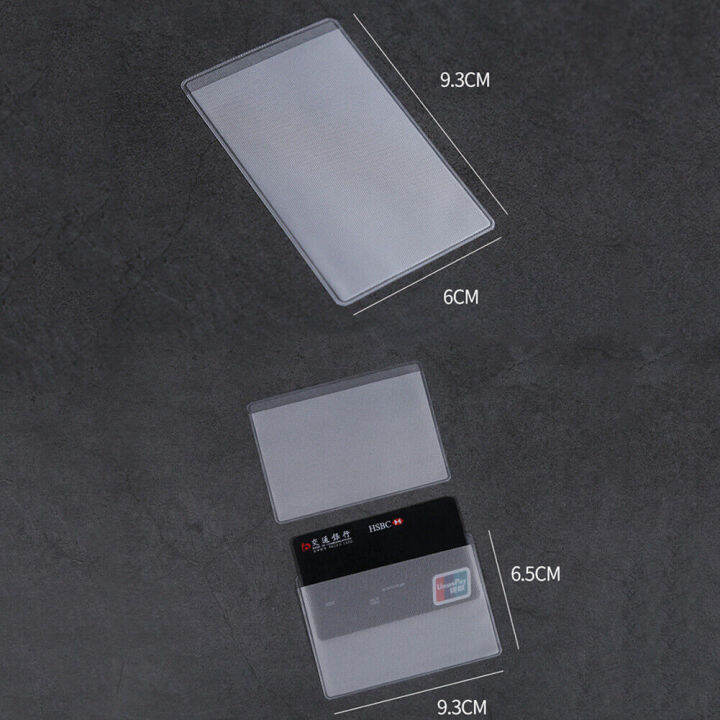 Waterproof Transparent Scrub PVC Card Cover Cardholder Case Protect