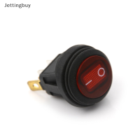 Jettingbuy】แฟลชเซลกลมกันน้ำบนปิดสวิตช์โยกเรือยนต์รถยนต์เรือเดินทะเล SPST 12V