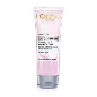 Loreal Paris Glycolic Bright Glowing Daily Cleanser Foam 100 ml (016532) ลอรีอัล ไกลโคลิค ไบร์ โกลว์อิ้ง เดลี่ คลีนเซอร์ โฟม