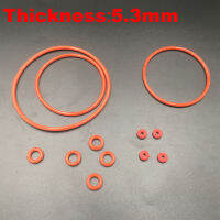 9pcs 50x5.3 50*5.3 53x5.3 53*5.3 56x5.3 56*5.3 58x5.3 58*5.3 ID*Thickness Food Grade Red Silicone Oil Seal O Ring O-Ring Gasket