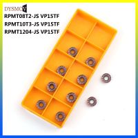 10pcs RPMT1204 RPMT10T3 RPMT08T2MOE JS VP15TF คาร์ไบด์แทรกเครื่องกลึงกลึงภายในเครื่องมือตัดกัด CNC lathe เครื่องมือ