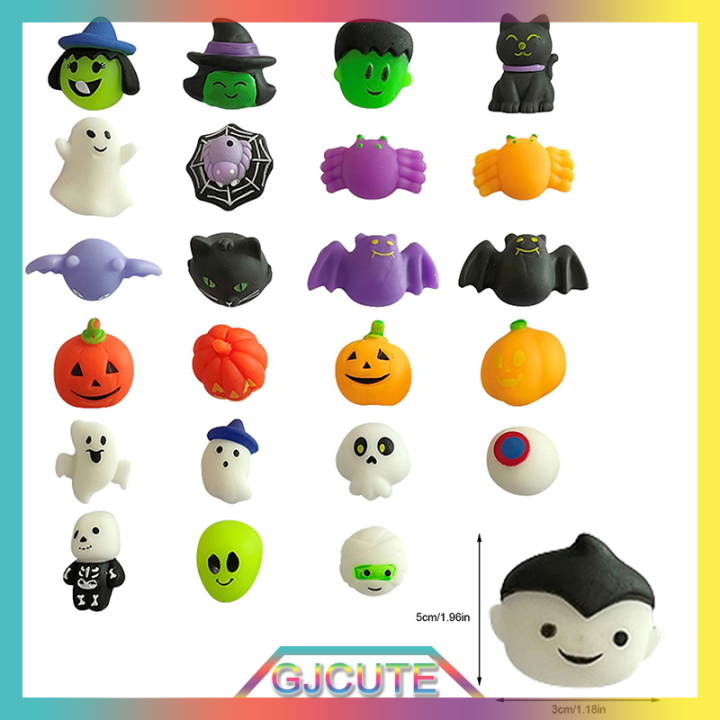 gjcute-24pcs-มินิของเล่นฮาโลวีน-zombie-ghost-รูปแบบความเครียดบรรเทาบีบของเล่น