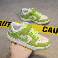 Summer Aj Childrens Sneakers Elementary School Students Shoes With Friction And Sound Boys Sports Shoes Trendy Dunksb Green Apple