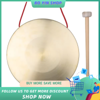 22cm Hand Gong Cymbals Brass Copper Chapel Opera Percussion Instruments with Round Play Hammer