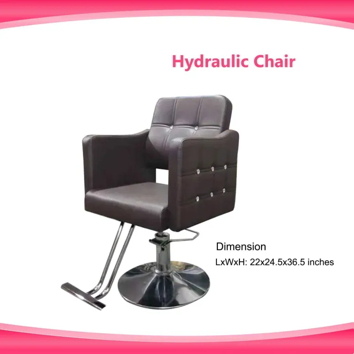Salon chair hydraulic chair black round stainless base cosmetique CH44