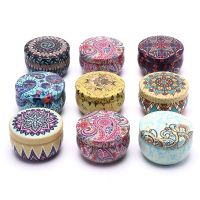 Retro Floral Tin Can Lovely Mini Gift Jewelry Tin Box Cookie Candy Tea Storage Box Candy Gift Case 1PC Storage Boxes