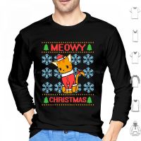 Meowy Christmas Hoodies Long Sleeve Meowy Catmas Cats Love Cats Meowy Kitten I Love Cats Crazy Cat Lady Cat Lady Cat