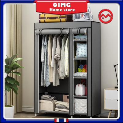 【OIMG HOME STORE】ตู้เสื้อผ้าที่เรียบง่าย  ตู้เสื้อผ้าแขวนกันฝุ่น  ตู้เสื้อผ้าขนาดเล็ก  ห้องนอนที่บ้านตู้เสื้อผ้าที่เรียบง่าย