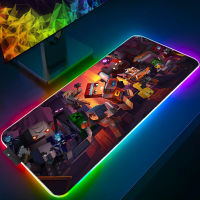 LED Light Gaming Mouse Pad RGB Anime Soft Large Keyboard Cover Rubber Base Computer Carpet Desk Mat PC Game Mice MousePad