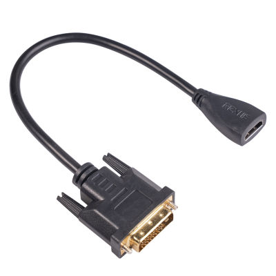 DVI24เก็บข้อมูลขนาดใหญ่ + 1 HDMI-เข้ากันได้สายอะแดปเตอร์ DVI ไปที่ HDMI-Compatible 1080P สัญญาณที่เสถียรสายอะแดปเตอร์อะแดปเตอร์ทางตรงสองสำหรับสายอะแดปเตอร์ HDMI ที่เข้ากันได้