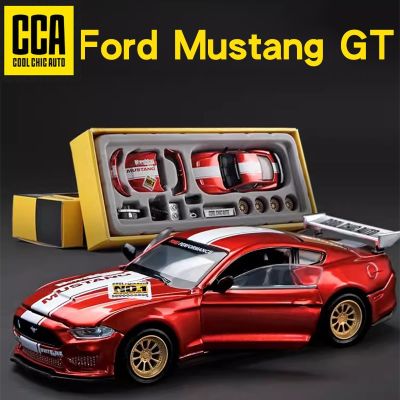 CCA 1/42 2018ฟอร์ดรุ่น Mustang GT โมเดลรถอัลลอย Diecast ประกอบโลหะชุดขนาดเล็กยานพาหนะของเล่นแบบชุดสะสมรถ