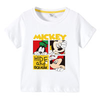 Mickeys เด็กฤดูร้อนผ้าฝ้าย100% ท็อปส์เสื้อยืดแขนสั้นกับแสงชายหญิง Lesure เด็ก Lesure