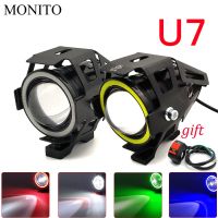 Motorcycle Headlight multicolor Angel Eyes Driving Head Lamp Fog Light LED For YAMAHA YZ 125 250 450 250F 450F 250X 250FX 450FX