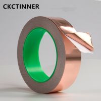 ℗ 1pcs of 20M 3mm-15mm double guide pure copper foil tape conductive adhesive single sided protection tape welding glue