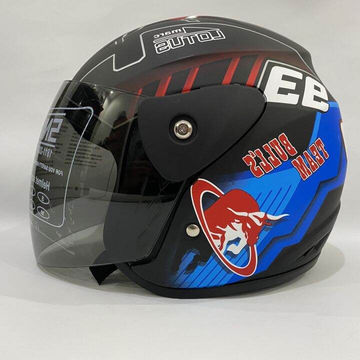 Helm ORI Semut Hitam Bad Boys 93 MERK BXP Half Face Helmet Nouvo Helem ...