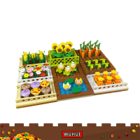 WUHUI MOC Flower Field,Flower Garden Blocks Toys For Kids Compatible Tulip Botanical Garden Bricks Set Children DIY Gifts Over 3 Years Old Building Bricks Kids Toy Toys For Boys Girls Compatible With All Brands ของเล่นเด็ก