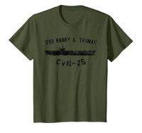 JHPKJUSS Harry S. Truman CVN-75 Aircraft Carrier Men T-shirt Short Sleeve Casual Cotton O-Neck Summer TShirt 4XL 5XL 6XL