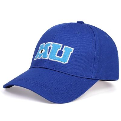 2023 New Fashion ∋Fashion Men Baseball Cap Monsters University Sullivan Sulley Mike MU Letters  Caps Blue H，Contact the seller for personalized customization of the logo