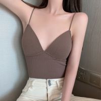 สินค้าพร้อมส่งจากไทย?Angle Bra ?(N680) เสื้อครอปไหมพรม มีดันทรงสวย สีเอิร์ธโทน แมทช์ได้ทุกลุค