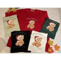 ราคาถูก【2023】พร้อมส่งเสื้อยืด Oversize Minimal รุ่น Merry ChristmasS-5XL