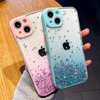 【CC】 Luxury Glitter Transparent iPhone 14 12 13 XS X XR 7 8 2020 Shockproof Cases Cover