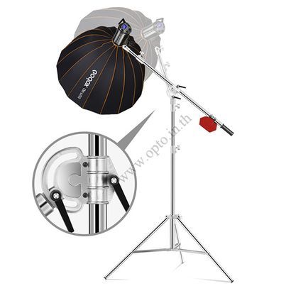 ls-10s-boom-stand-red-hammer-stainless-steel-for-flash-studio-h-370cm