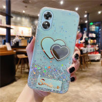 เคสโทรศัพท์ TPU โปร่งใสแฟชั่นใหม่2023ชิ้นสำหรับ A78 OPPO A98 A58 A58NFC A78NFC ดาวกากเพชรส่องแสงเป็นประกายวิบวับความรักปลอกโทรศัพท์มือถือ Oppo A78 4G ฝาหลังกันกระแทก OPPOA58 NFC