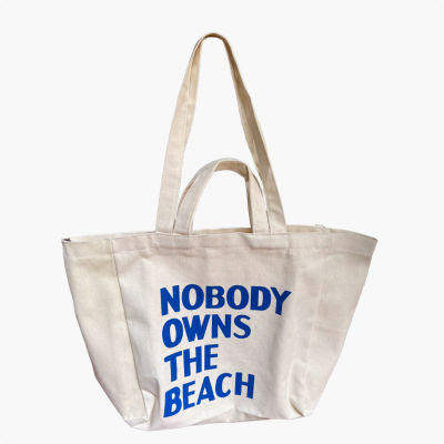 ์NOBODY OWNS THE BEACH กระเป๋าผ้าแคนวาส