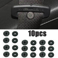 10PC Car Seat Belt Stopปุ่มคลิปFastener Retainer Seatbelt Adjuster Buckle Stopperผู้ถือRivetสตั๊ดคลิปจัดแต่งทรงผมรถสีเทา-Siogue