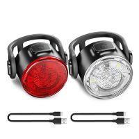 【LZ】✱℡  USB recarregável bicicleta luz Mini aviso taillight LED impermeável destaque equitação taillight dianteiro e traseiro lâmpada de bicicleta faróis