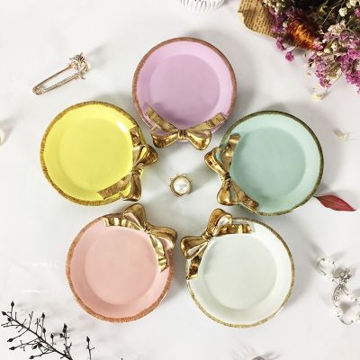 【YF】 Dishes Japanese-style Round Coaster Resin Crafts Tray Jewelry Storage Dessert