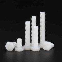 Nylon Outer Hexagon Plastic Screw PA66 White Insulated Nylon Hex Bolt M3 M4 M5 M6 M8 M10 M12 Nails Screws Fasteners