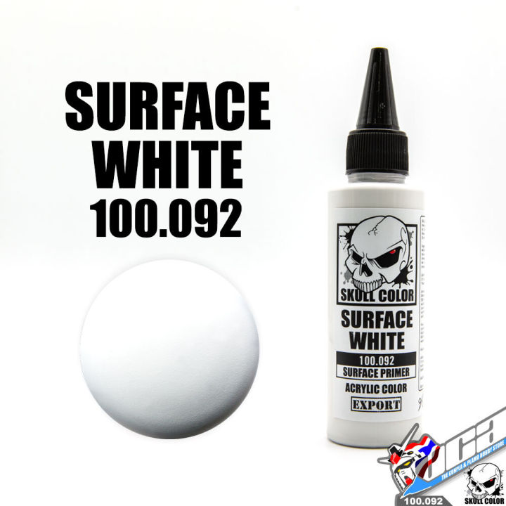 SKULL COLOR 100.092 SURFACE WHITE ACRYLIC 60ML SURFACE PRIMER สีอะครีลิกสำหรับพลาสติก โมเดล VCA GUNDAM