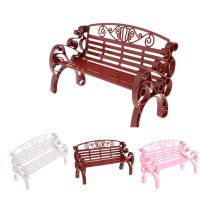 1/6 Dollhouse Miniature Exquisite Park Bench for Fairy Garden Decoration Fashion Furniture Toys For Kids Pretend Play Toys