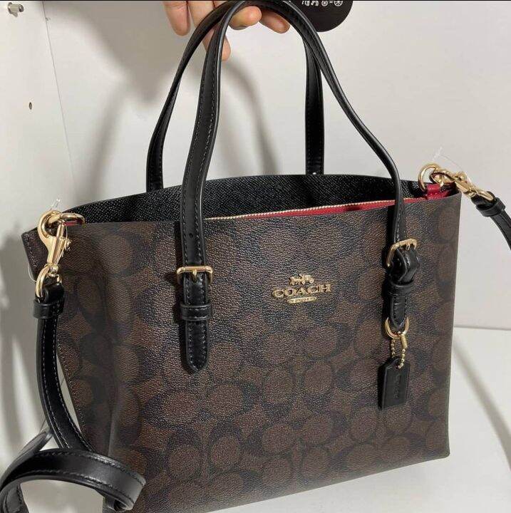 Original Coach Mollie Tote 25 in Signature Canvas Women's Crossbody Bag